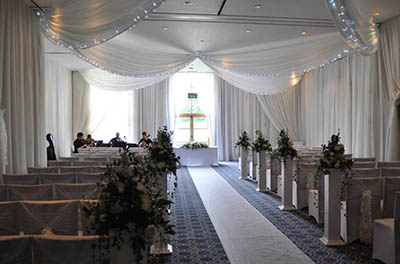 Wedding ceremony at Bowood House Hotel and Golf Club