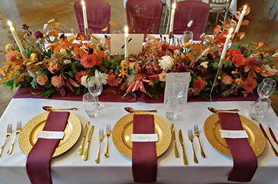 Place setting at Grittleton House